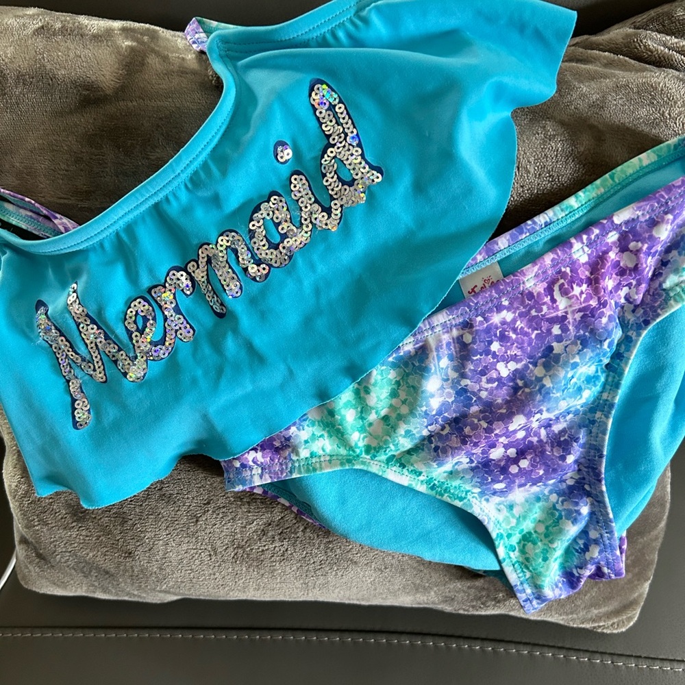 NWOT Girls Justice 2 Piece Swimsuit